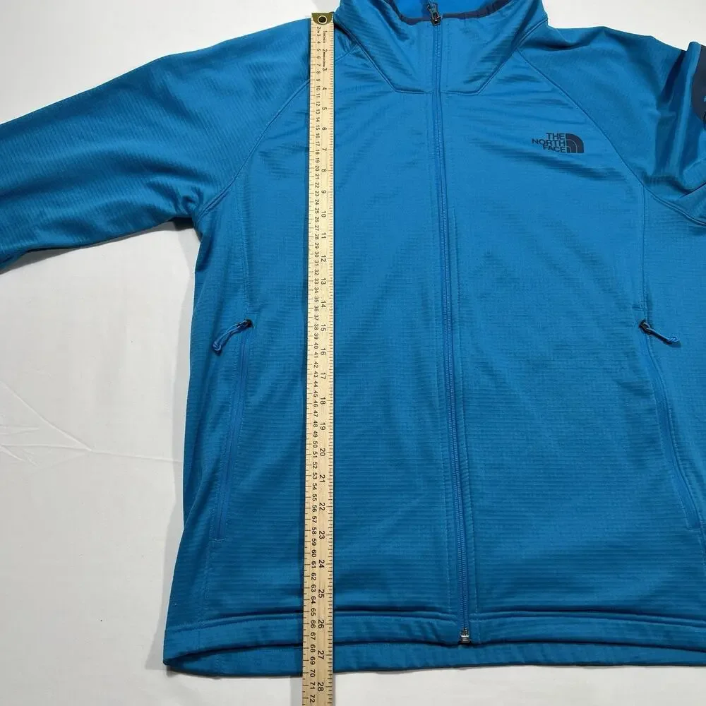 Mens The North Face Borod Fleece Full Zip Jacket Coat Blue L
